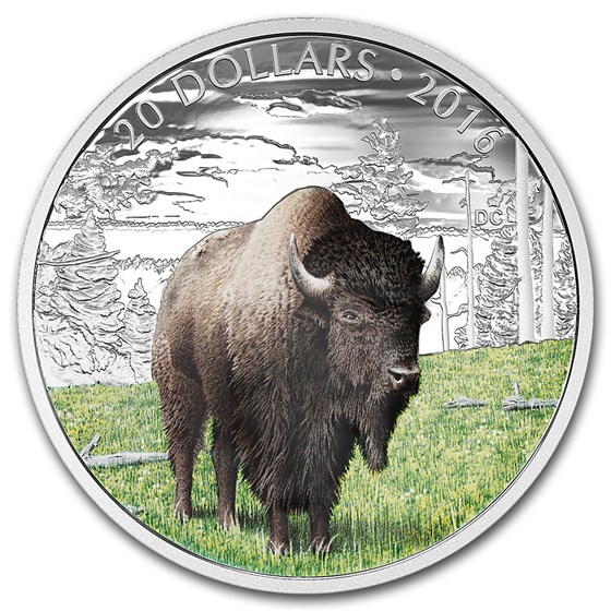 2016 Canada 1 oz Silver $20 Majestic Animals: Benevolent Bison 2016 Canada 1 oz Silver $20 Majestic Animals: Benevolent Bison